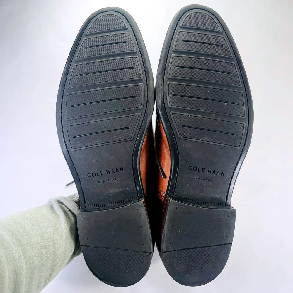 Cole Haan Grand OS Watson Dress Shoe Mens 12 Brown Leather Oxford Derby Business